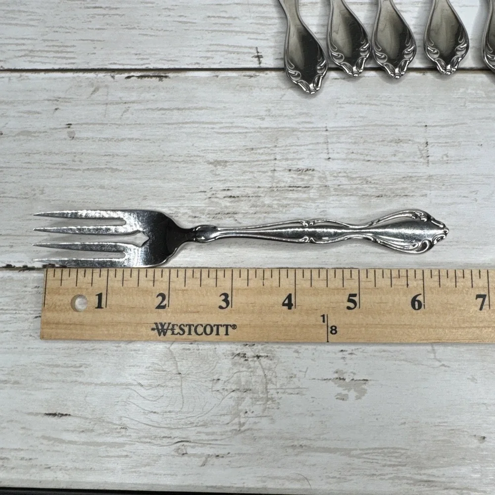 Oneida Community Cantata Stainless Glossy Flatware Silverware Forks Lot Of 11